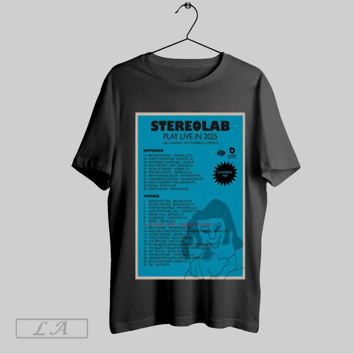 Top Poster Stereolab Play Live In Tour Usa Canada South America Mexico Sep Oct 2025 Shirt Hoodie Shirt