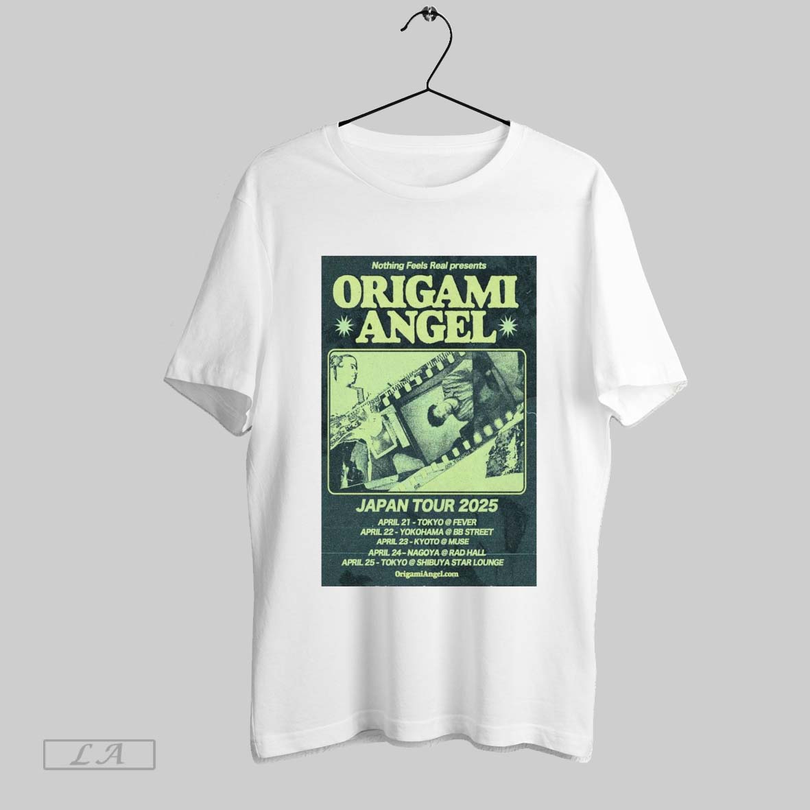 Top Poster Nothing Feels Real Presents Origami Angel Japan Tour 2025 Apr 21 Tokyo Fever Apr 22 Yokohama Bb Street Shirt Hoodie Shirt