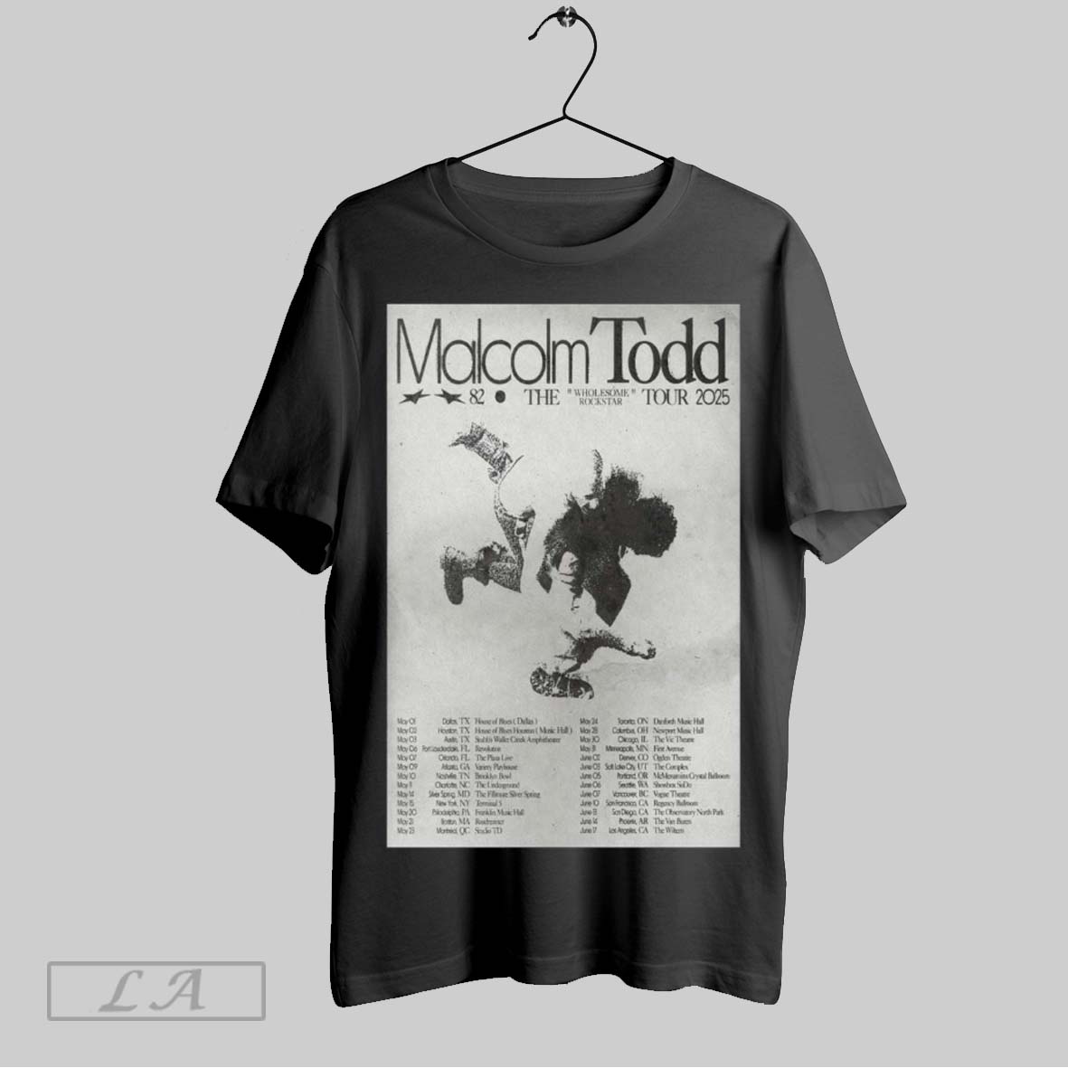 Top Poster Malcolm Todd The Wholesome Rockstar Tour 2025 May 01 Dallas Tx House Of Blues May 02 Houston Tx Shirt Hoodie Shirt