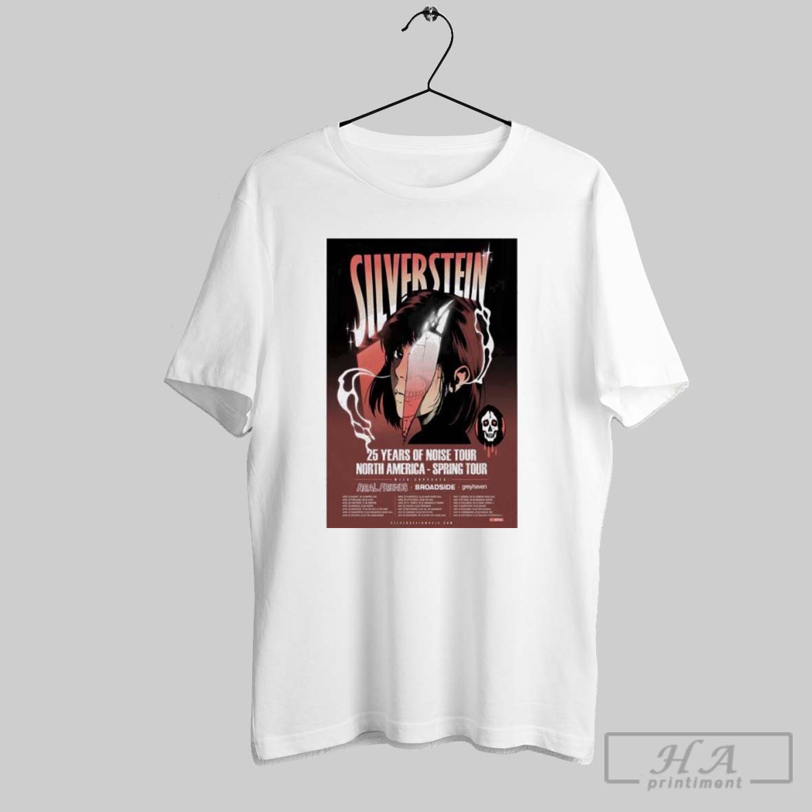 Silverstein 25 Years Of Noise Tour North American 2025 Poster Shirt