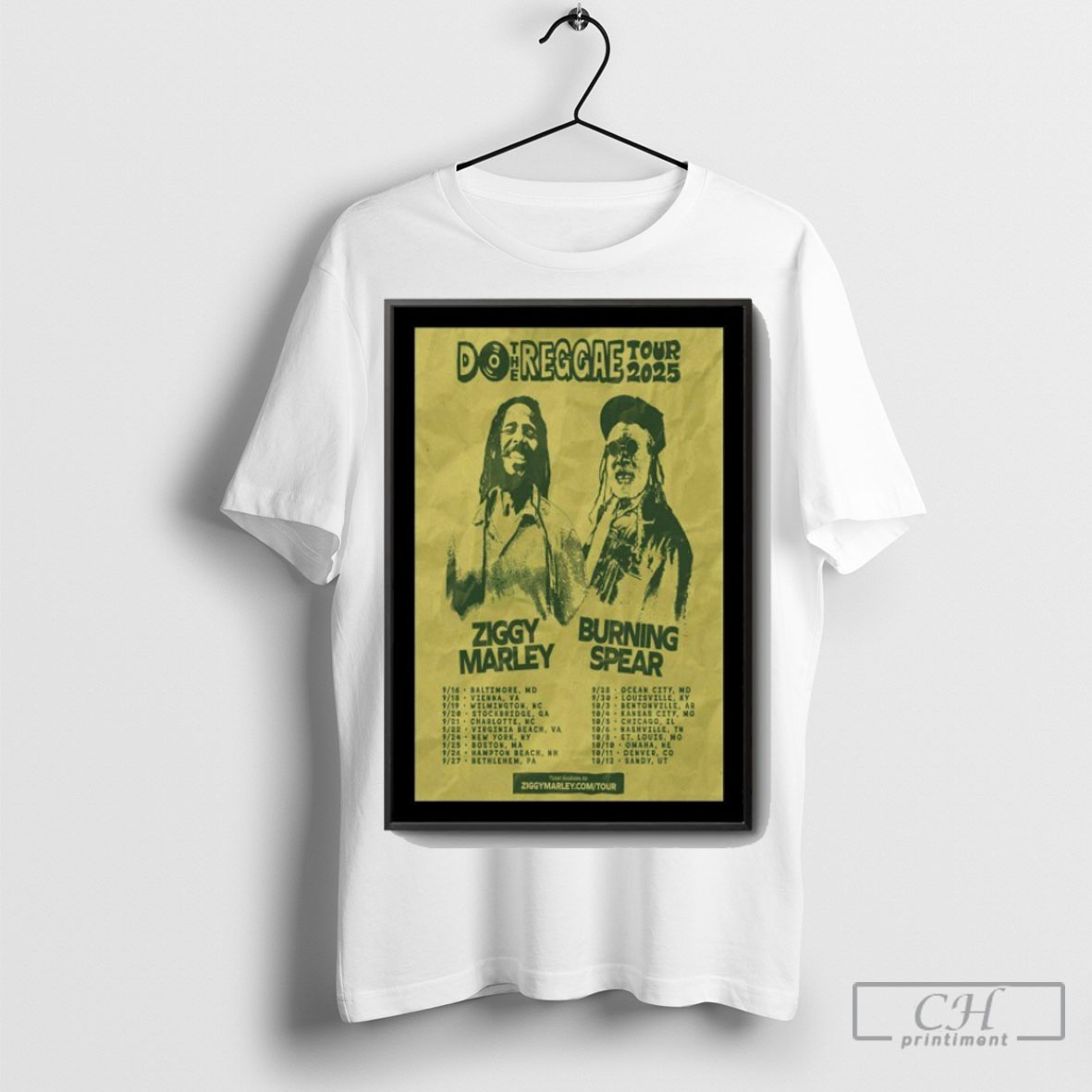 Official Ziggy Marley Burning Spear Do The Reggae Tour 2025 Poster Shirt