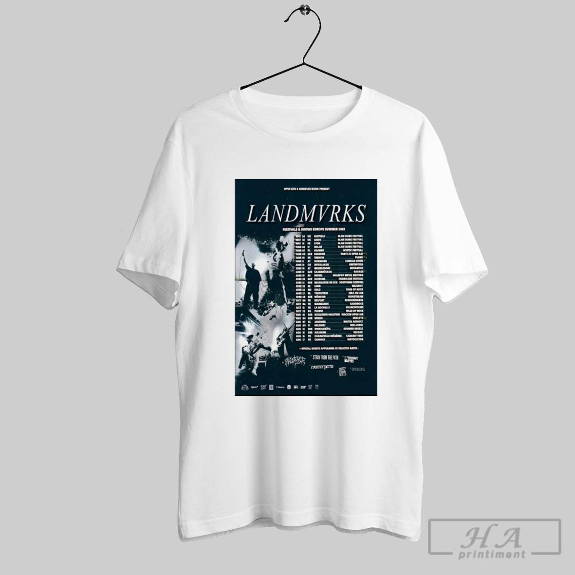 Poster Landmvrks Festivals And Shows Europe Summer Tour May 24 2025 Uk Hatfield Slam Dunk Festival Shirt