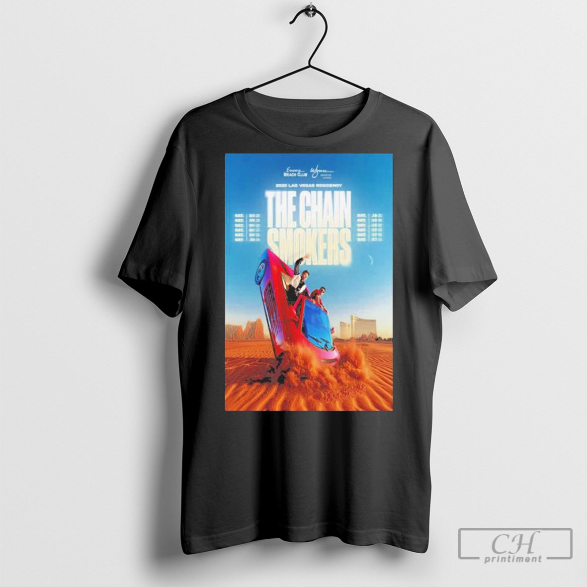 Official The Chainsmokers 2025 Las Vegas Residency Tour Poster Shirt