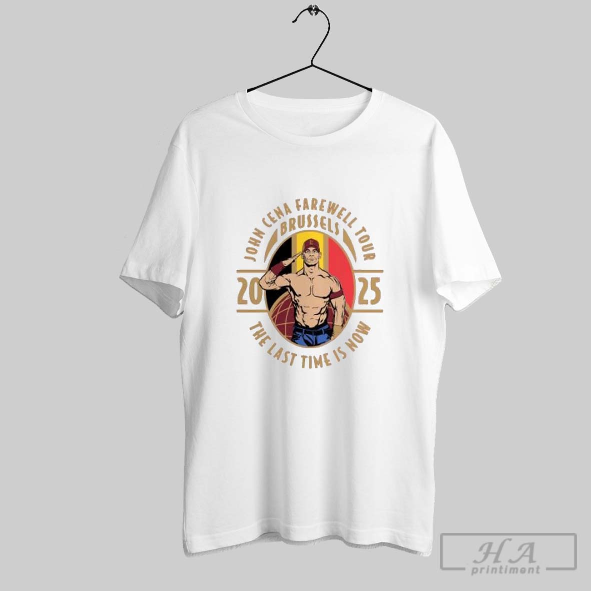Official Wwe John Cena Farewell Tour 2025 Brussels The Last Time Is Now Shirt