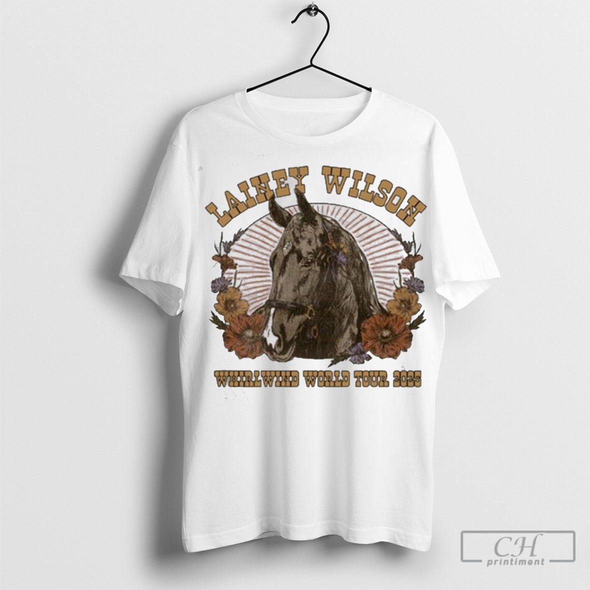 Official Lainey Wilson Whirlwind World Tour 2025 Flower Shirt