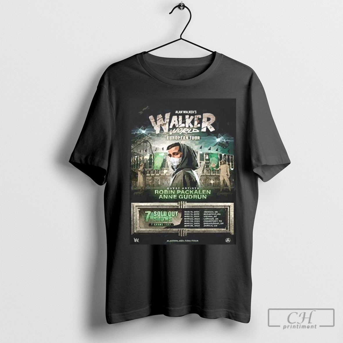 Official Alan Walker European Tour With Guest Artists Robin Packalen And Anne Gudrun 7 Sold Out Shows Tour Schedule Unisex 2025 Shirt Sweatshirt