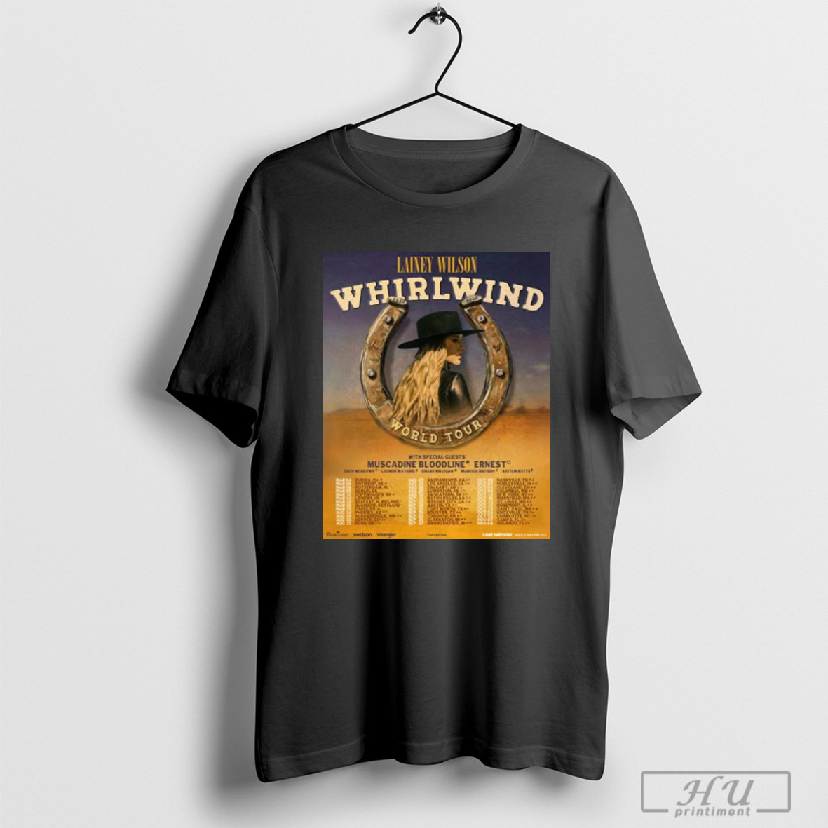 Lainey Wilson Announces 2025 Whirlwind World Tour Poster Merch Shirt