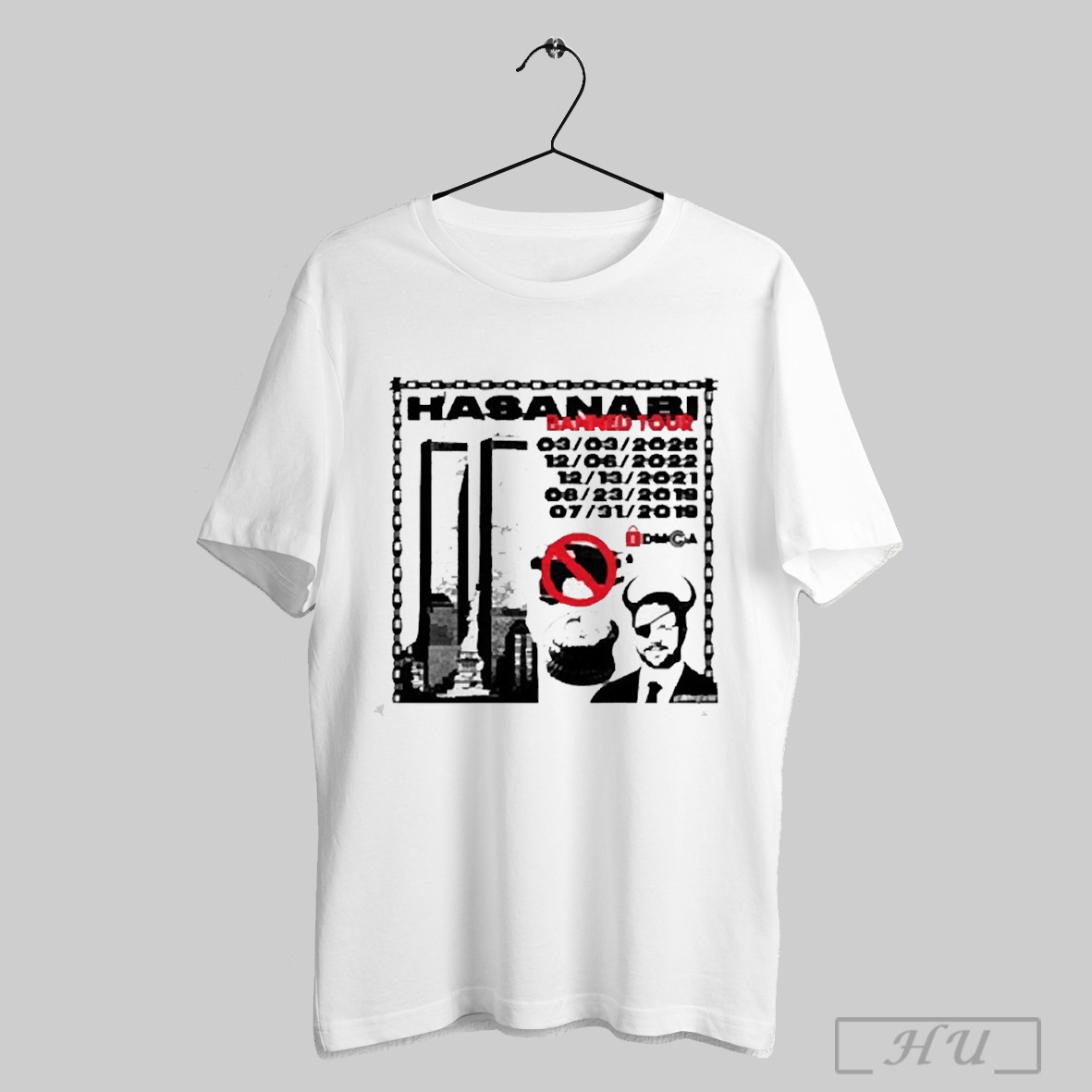 Funny Hasanabi Banned Tour 2019 2025 Shirt