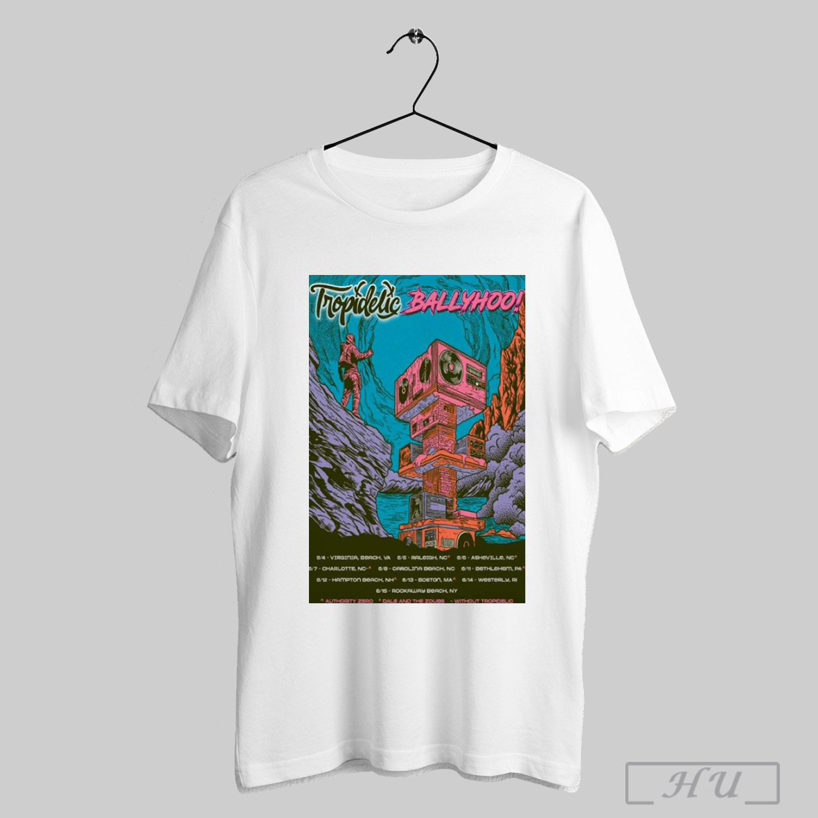 Trendy Poster Tropidelic With Ballyhoo And Authority 2025 Zero East Coast Tour Shirt
