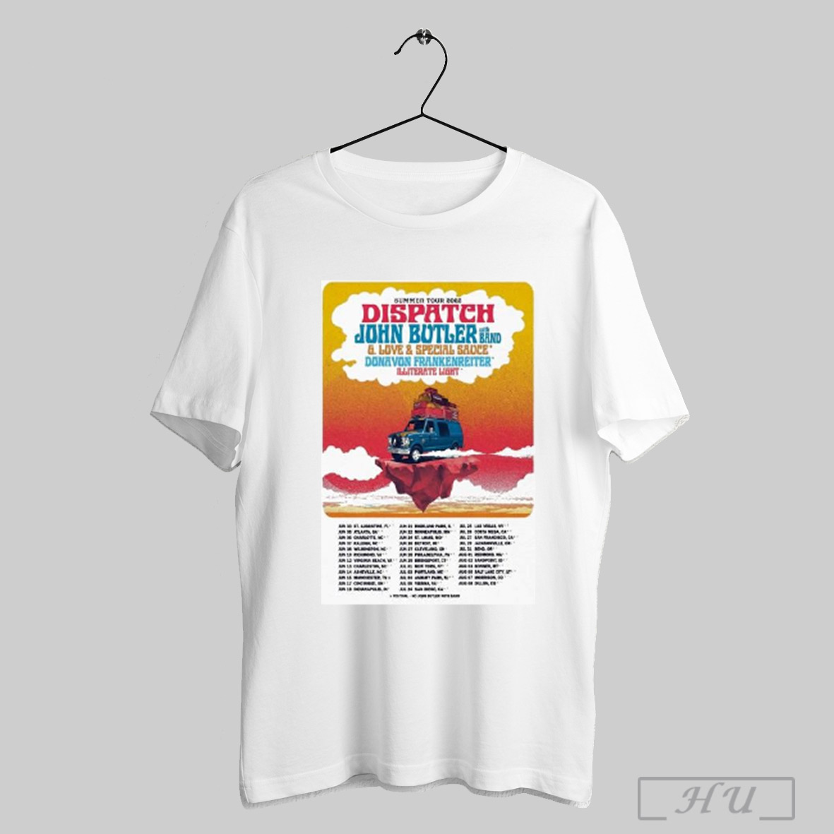 Trendy John Butler With Band Dispatch Donavon Frankenreiter Illiterate Light Summer Tour 2025 Shirt