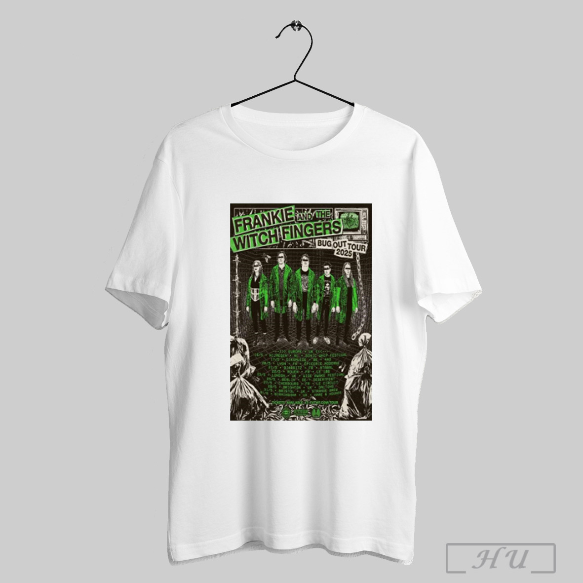 Trendy Poster Frankie And The Witch Fingers Bug Out Eu Uk Tour 2025 16 5 Nijmegen Nl 17 5 Diksmuide Shirt