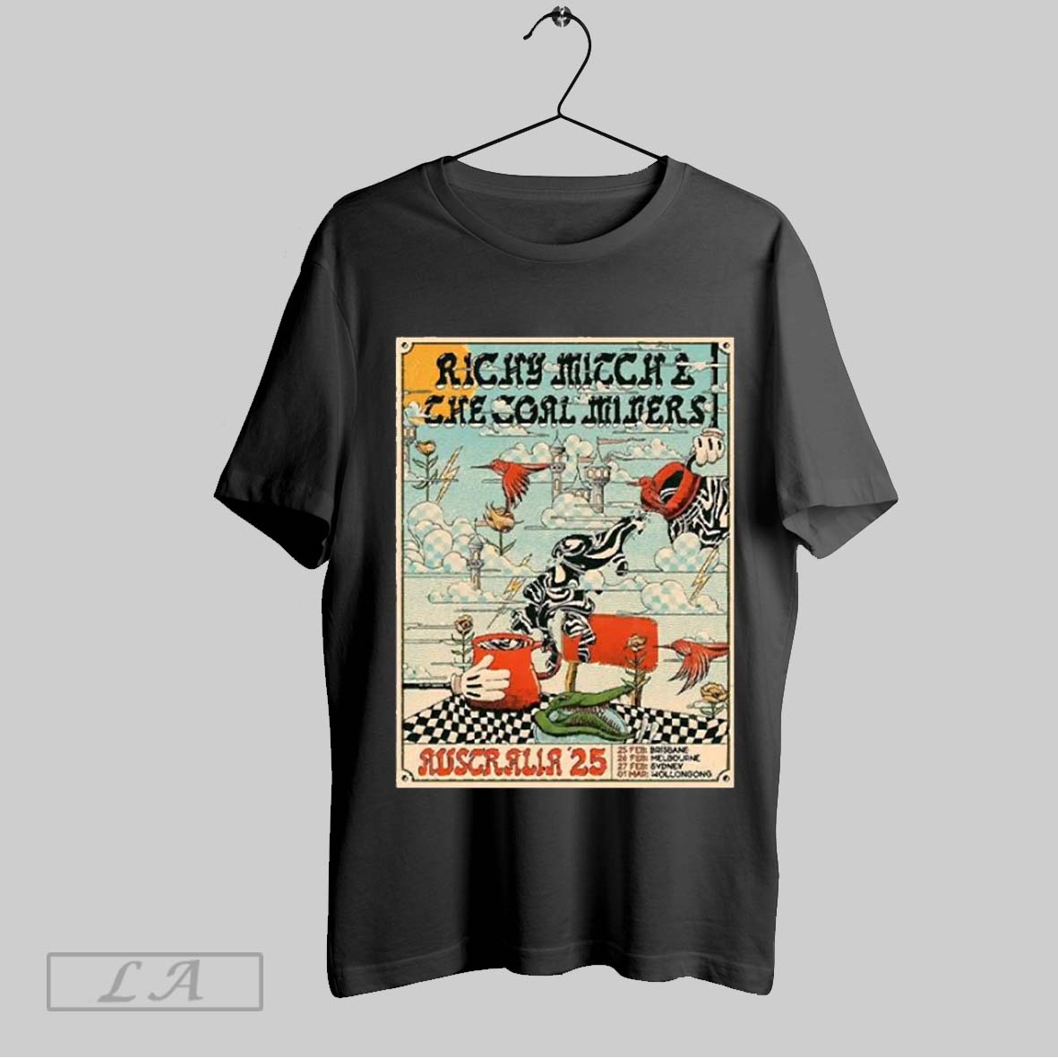 Top Richy Mitch And The Coal Miners Poster For Show Australia Tour 2025 Shirt