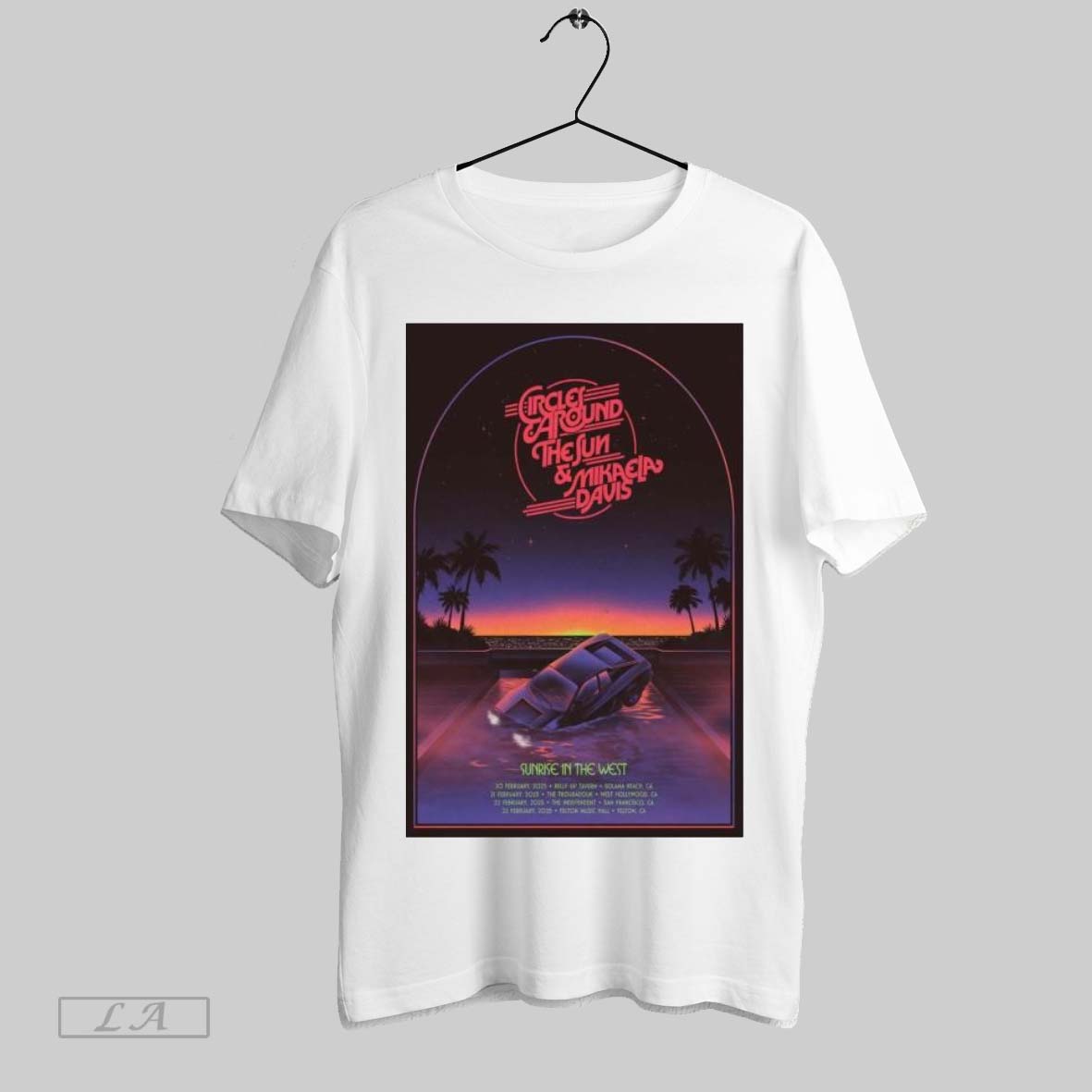 Top Poster Circles Around The Sun And Mikaela Davis Sunrise In The West Tour 2025 Shirt