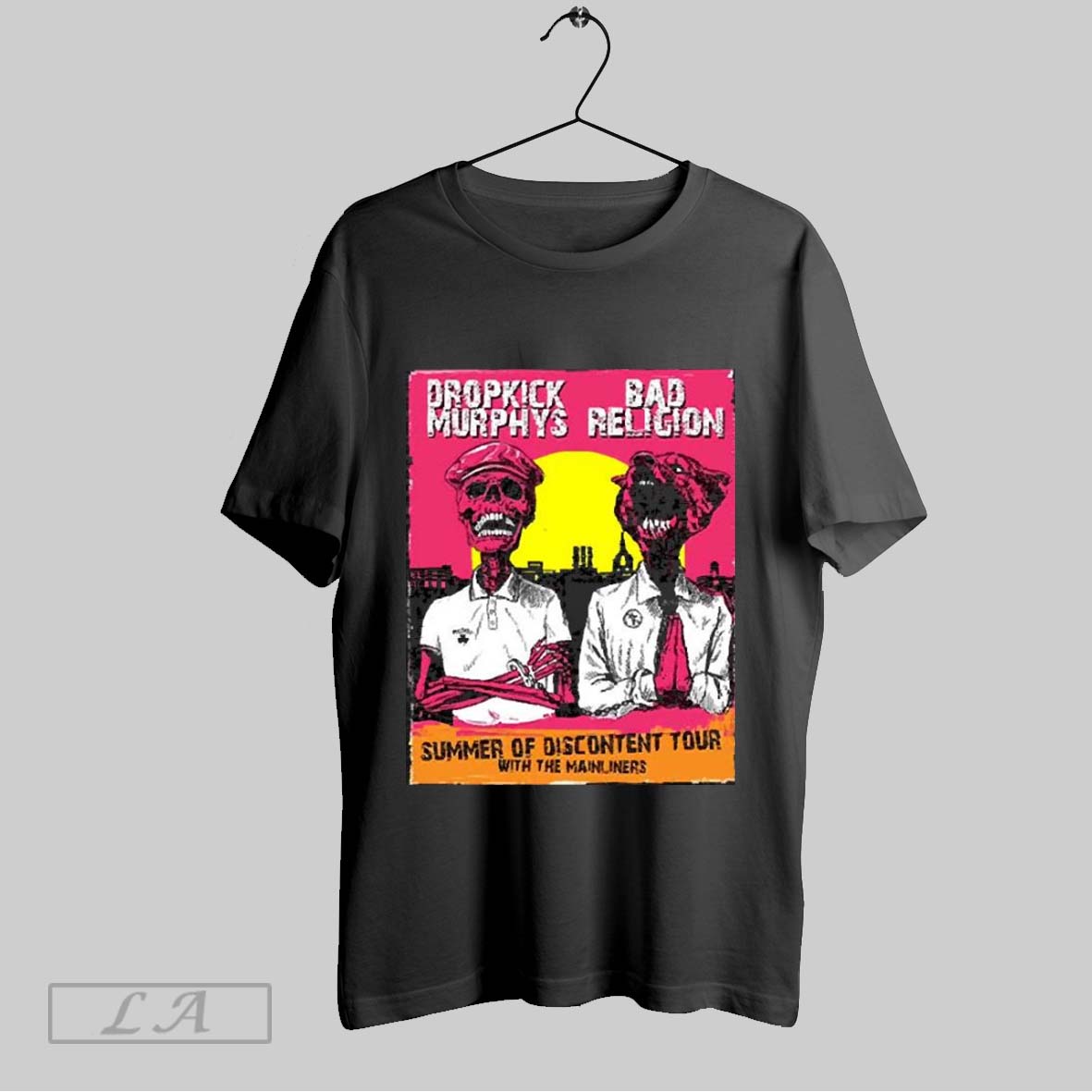 Top Dropkick Murphys And Bad Religion Summer Of Discontent Tour 2025 Merch Tee Tour Dates Two Sides Shirt