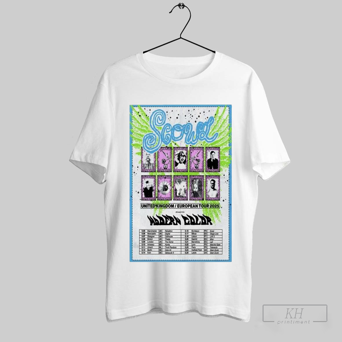 Scowl Modern Color European Tour 2025 Shirt Shirt Cutom Poster Coffee Mugs Ornaments