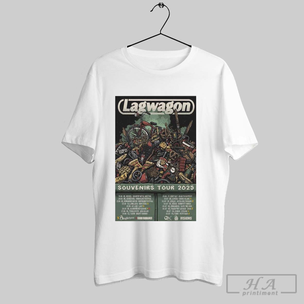 Poster Lagwagon Souvenirs Tour 2025 Shows 19 06 Be Dessel Graspop Metal Meeting Shirt