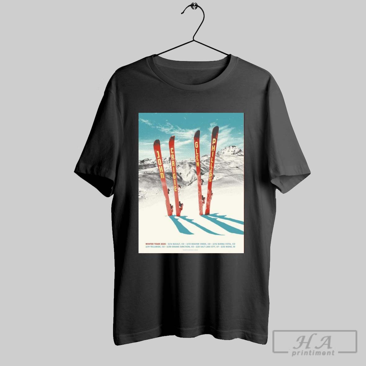 Poster John Craigie And Glenn Phillips Winter Tour 2025 2 14 Basalt Co 2 15 Beaver Creek Shirt