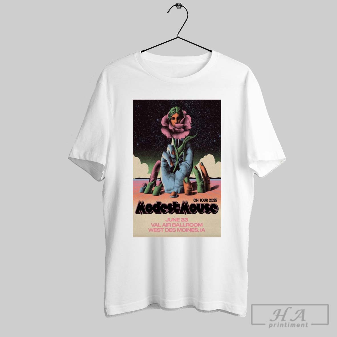 Poster Modest Mouse On Tour 2025 Val Air Ballroom In West Des Moines Ia June 23 2025 Shirt