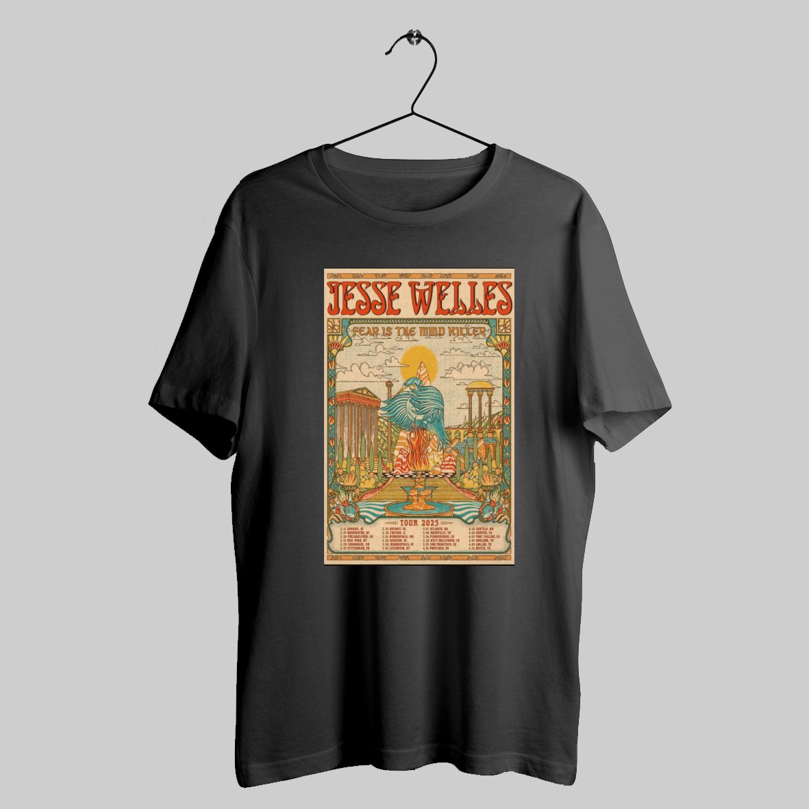 Poster Jesse Welles Fear Is The Mind Killer Tour 2025 Shirt