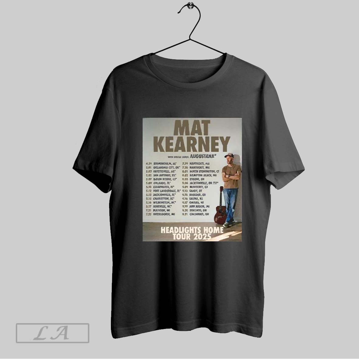 Original Mat Kearney Headlights Home Tour 2025 Tour Dates Shirt