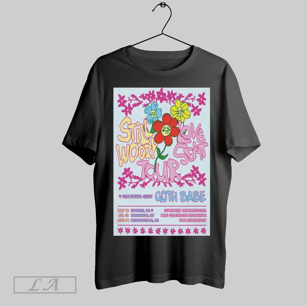 Original Poster Still Woozy Tour Loveseat 2025 With Special Guest Goth Babe May 16 Eugene Or Shirt Hoodie Shirt