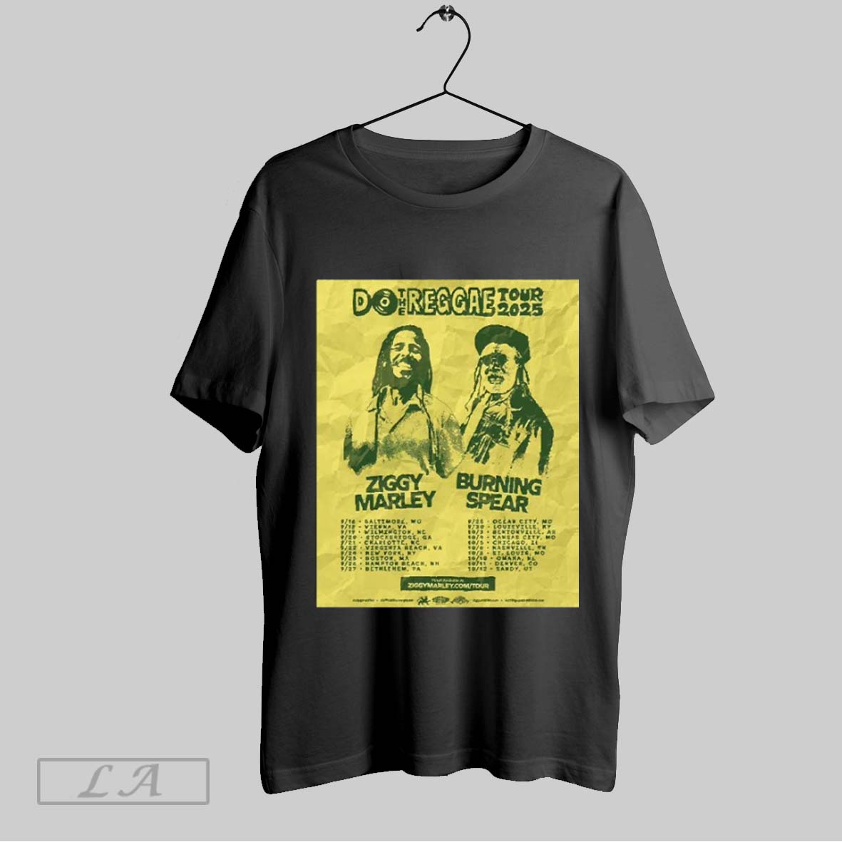 Original Nice Ziggy Marley And Burning Spear Do The Reggae Tour 2025 Poster With Tour Dates Shirt Hoodie Shirt