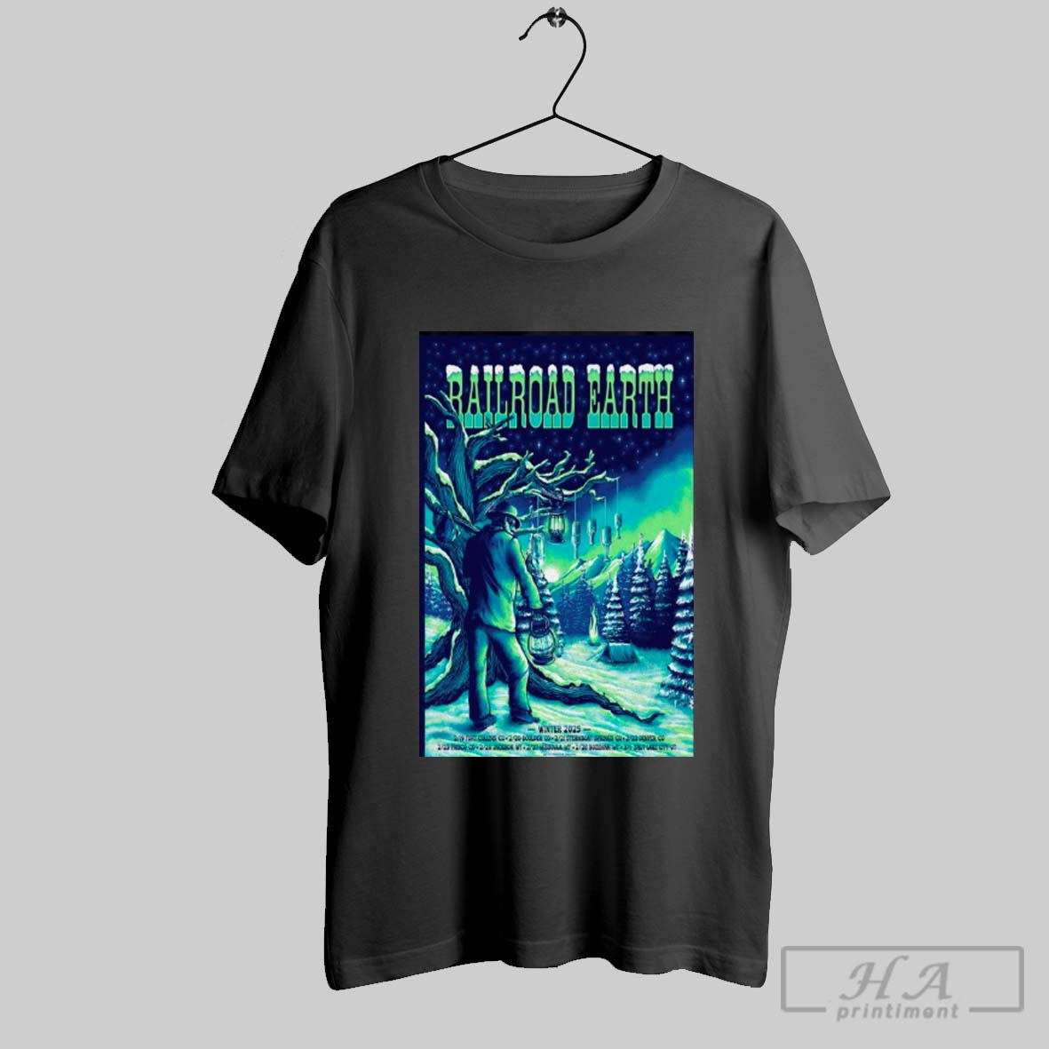 Original 2025 Railroad Earth Winter Tour Poster Shirt