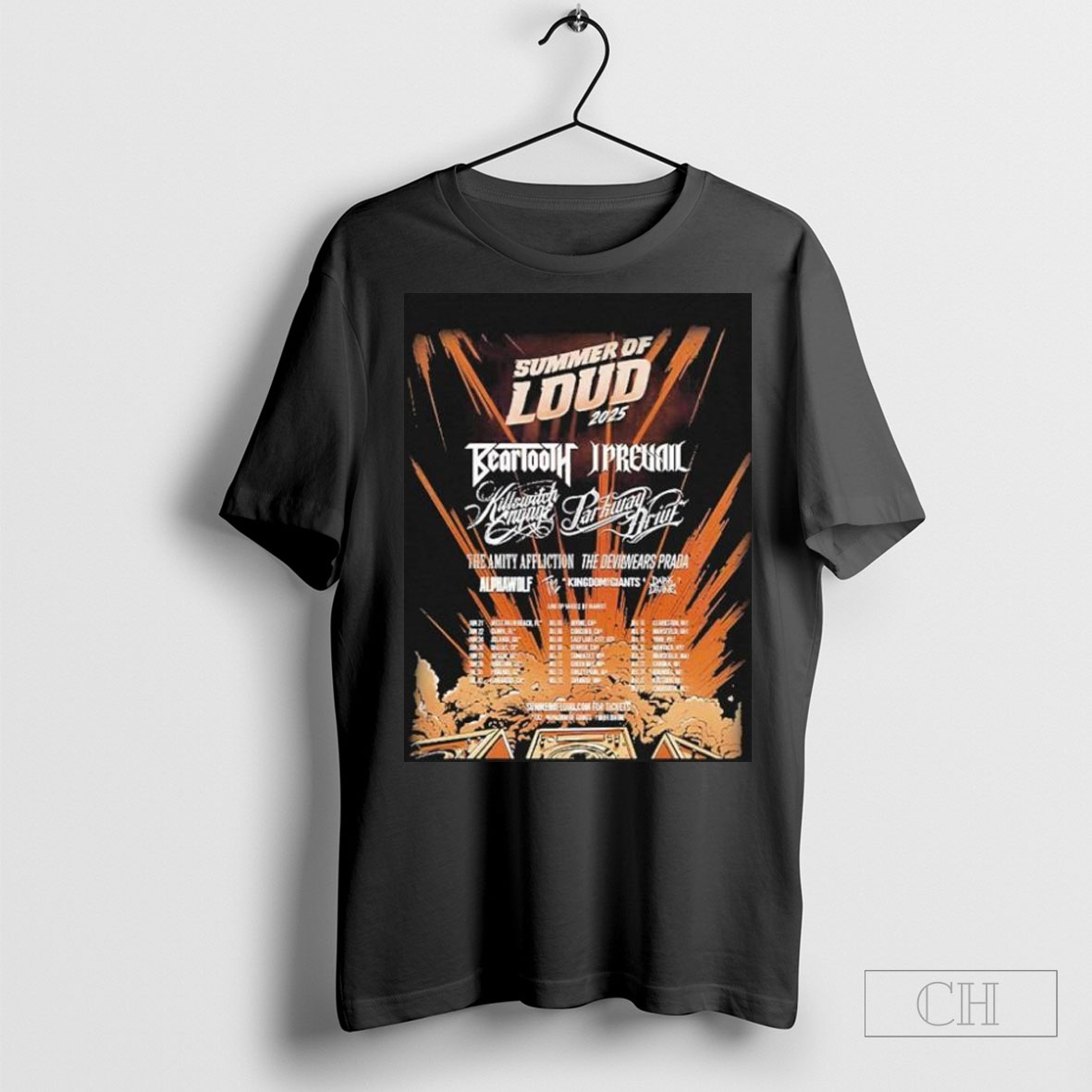 Official Summer Of Loud Festival 2025 North America Tour Featuring Line Up Shirt