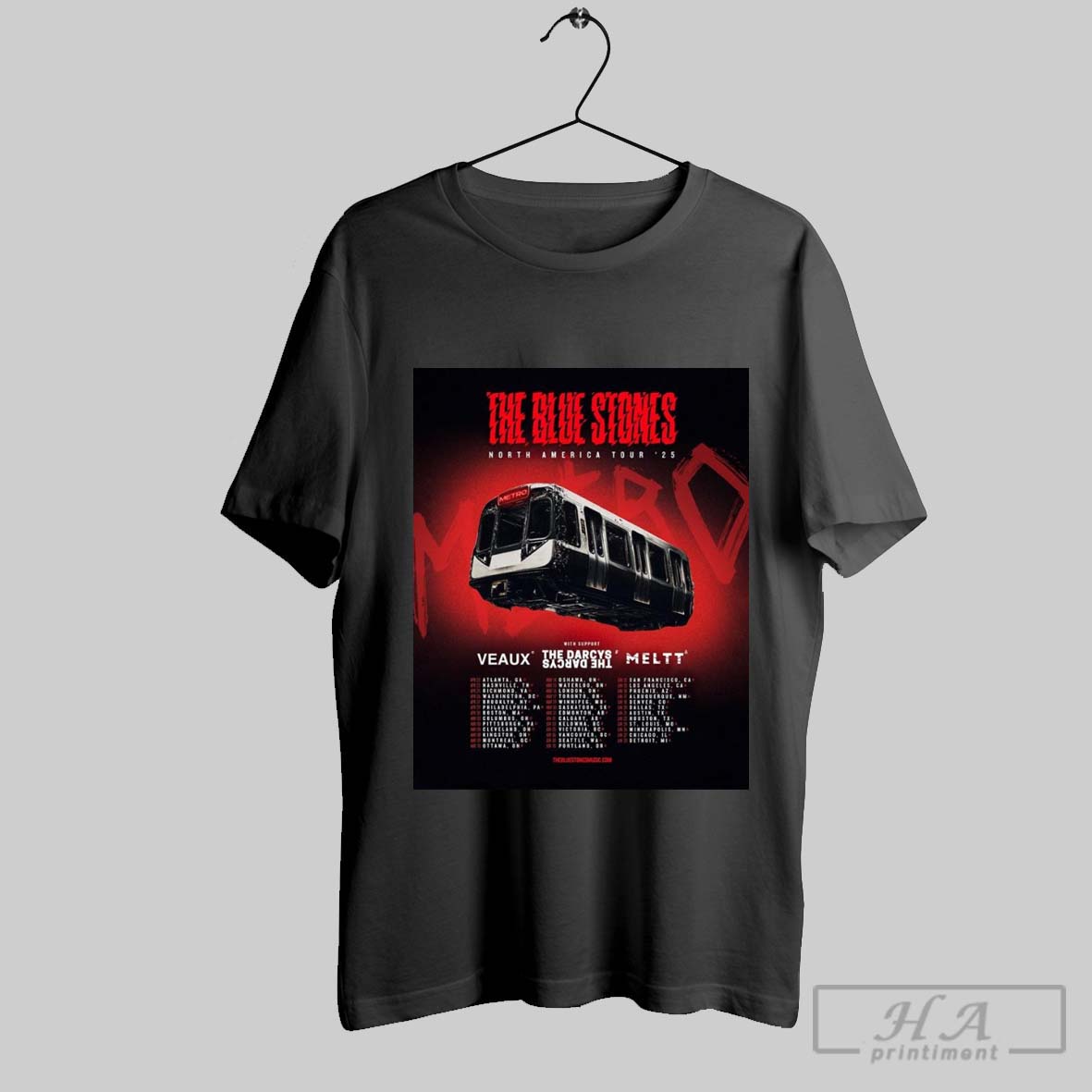 Official The Blue Stones North America Tour 2025 Schedule List Dates Poster Shirt
