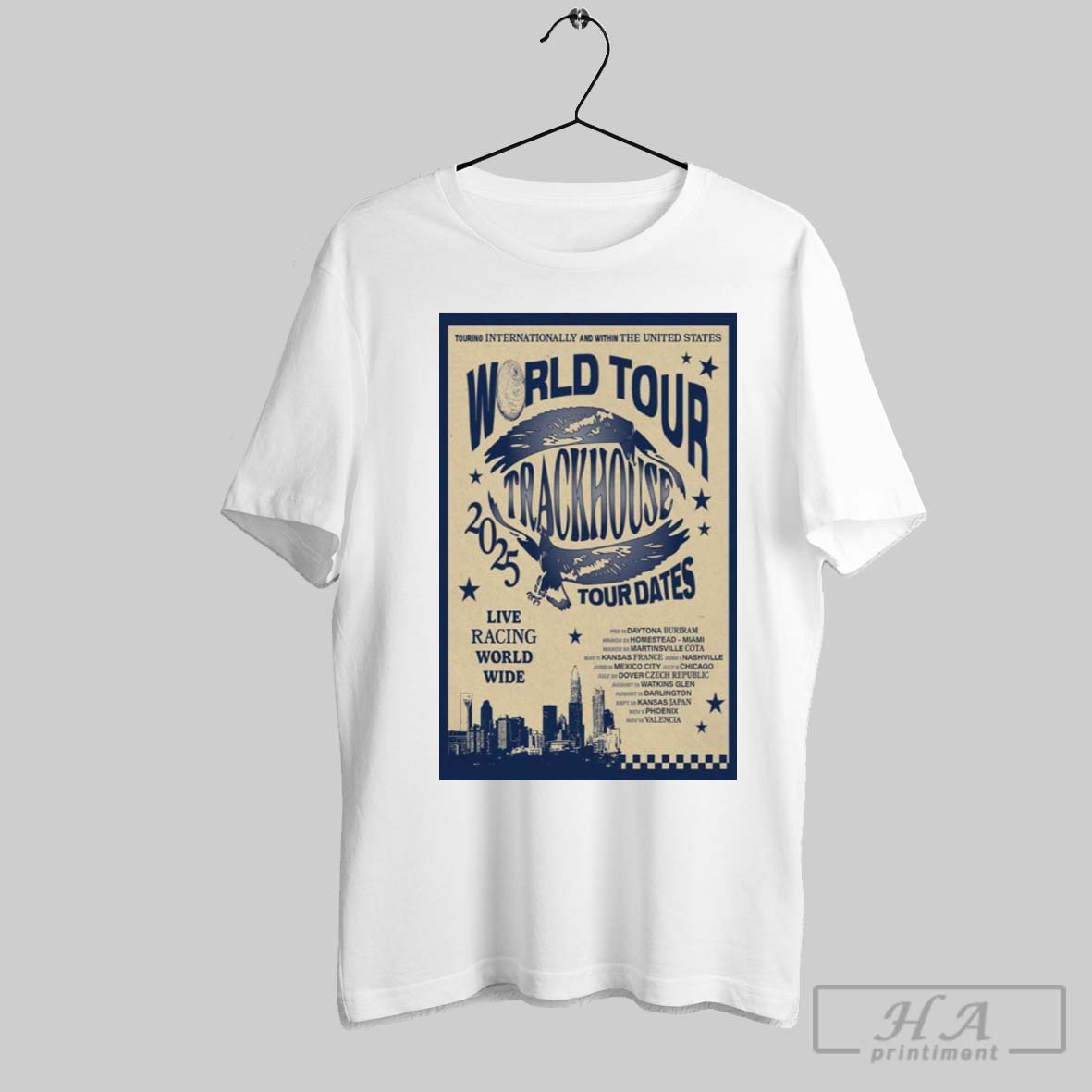 Official Poster Touring Internationally And Within The United States Trackhouse Racing World Tour 2025 Live Racing World Wide Shirt