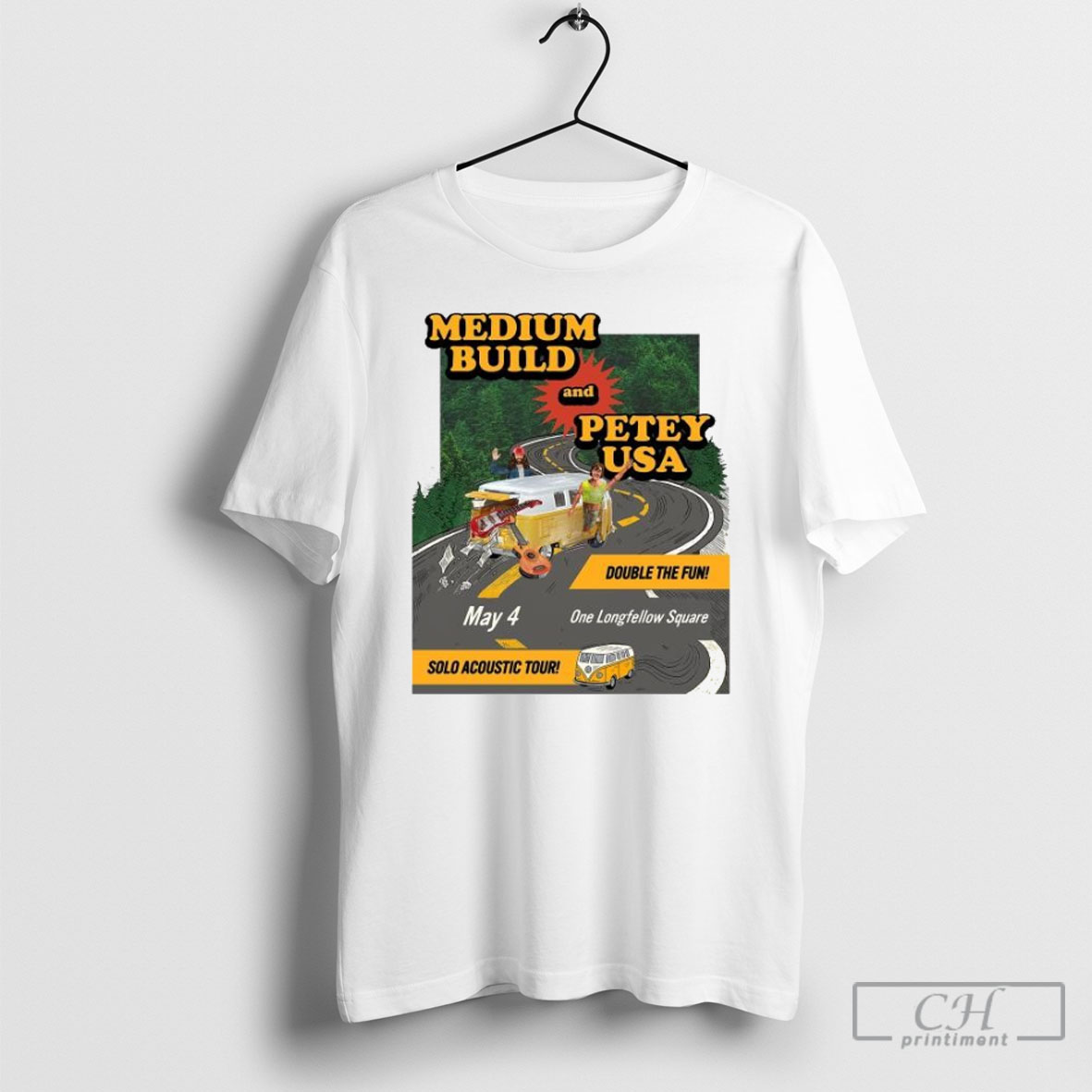 Official Medium Build And Petey Usa Double The Fun Solo Acoustic Tour 2025 Shirt Poster