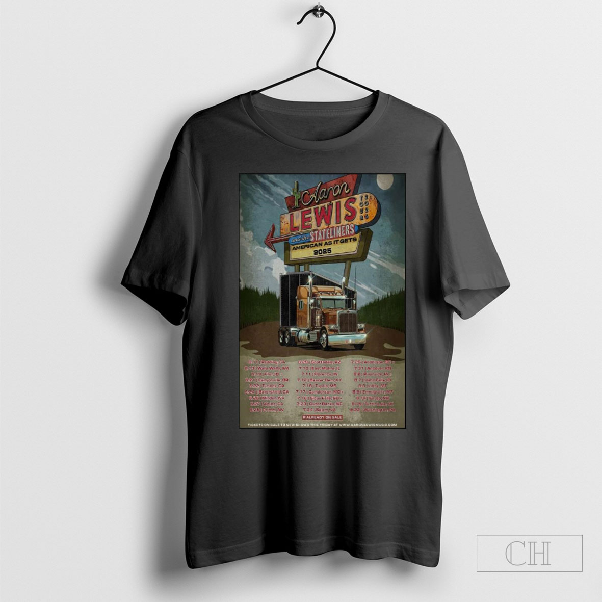 Offcial Aaron Lewis The American As It Gets Tour 2025 Poster Shirt SweatshirtShirt