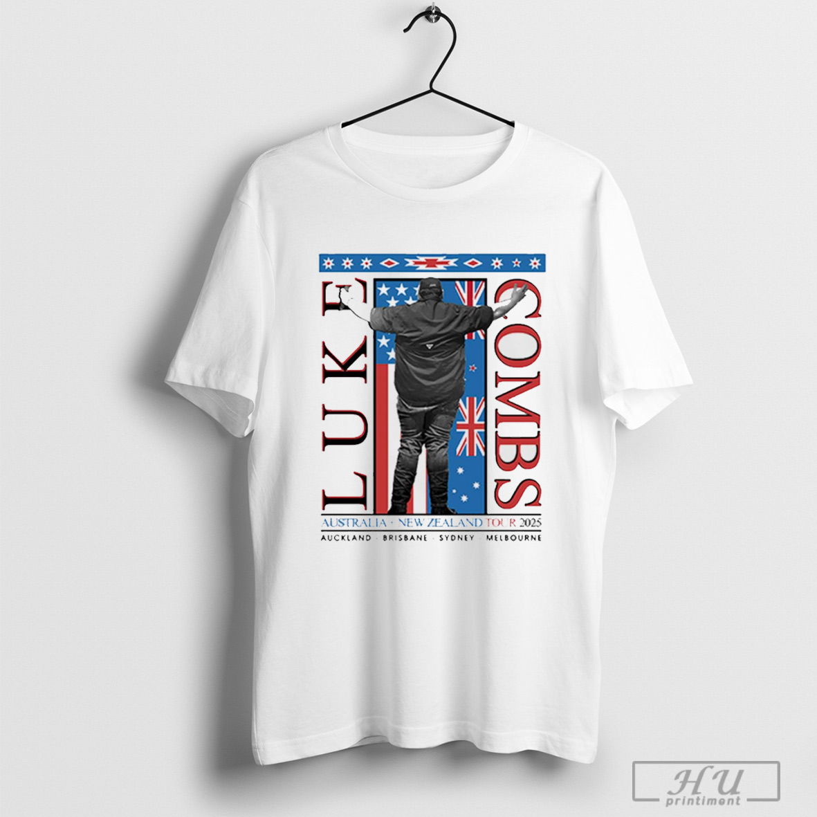 Luke Combs Australia Zealand Tour 2025 Po Shirt