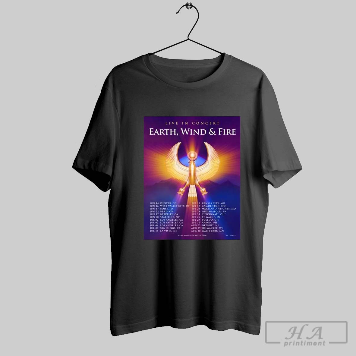 Earth Wind Fire Live In Concert Summer Tour 2025 Shirt
