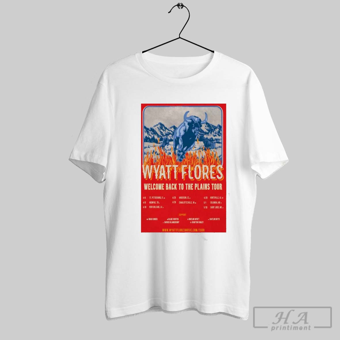 Wyatt Flores Poster Welcome Back To The Plains Tour 2025 Shirt