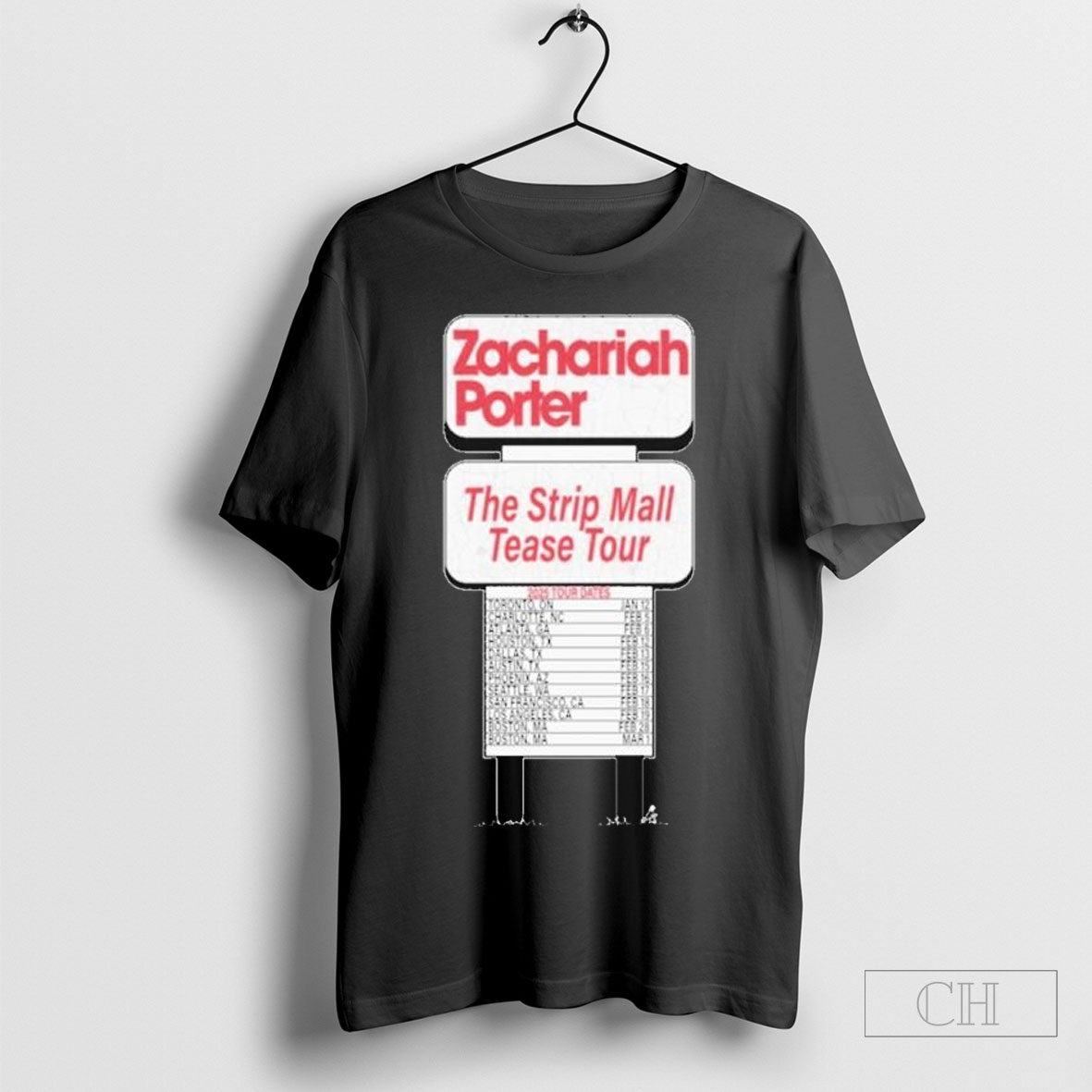 Zachariah Porter The Strip Mall Tease Tour 2025 Dates Shirt