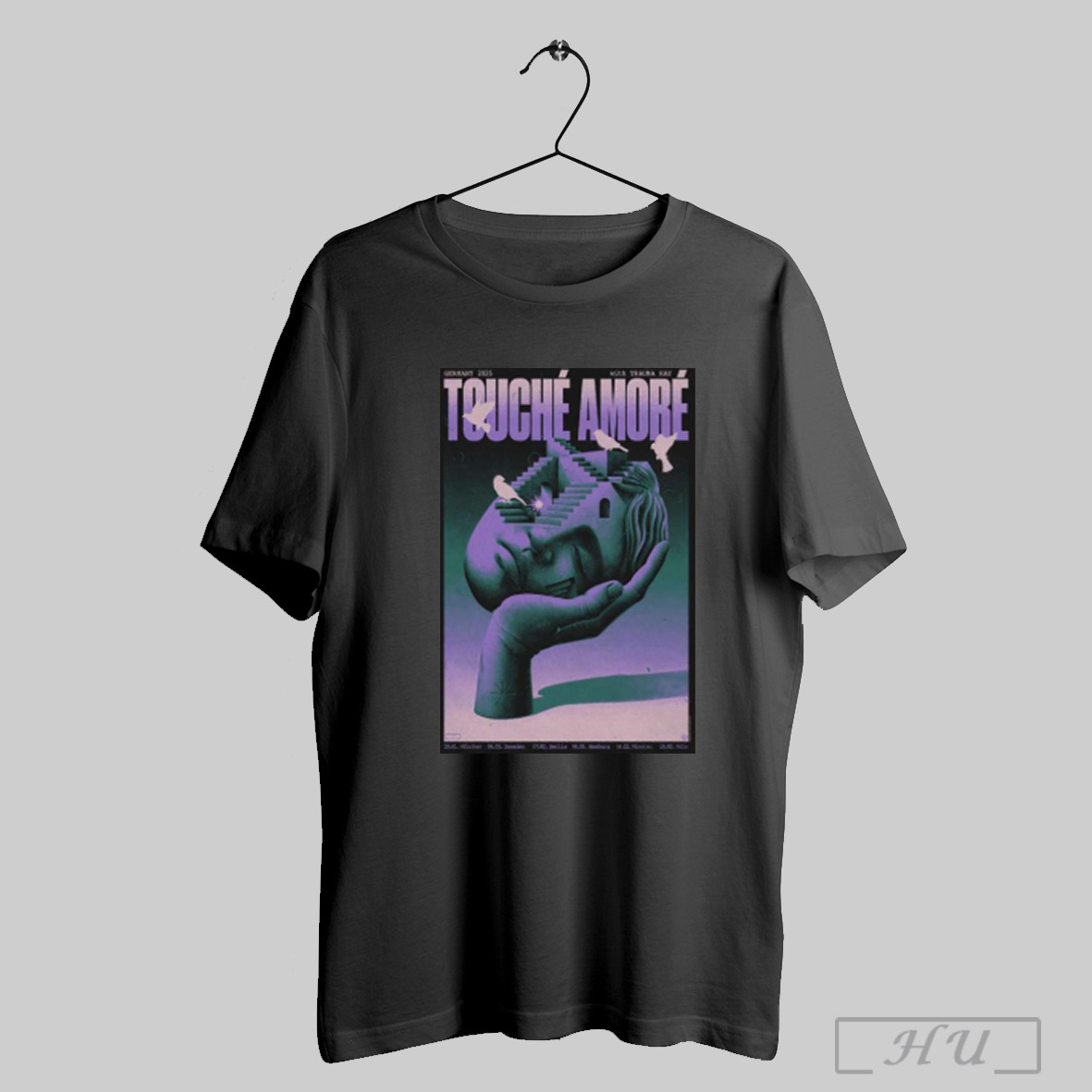 Touche Amore 2025 Germany Tour Shirt Poster