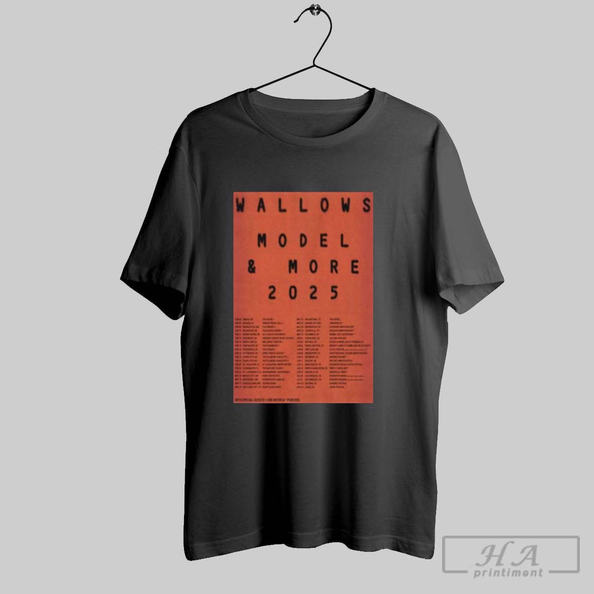 Official Wallows Model And More Tour 2025 Poster Shirt