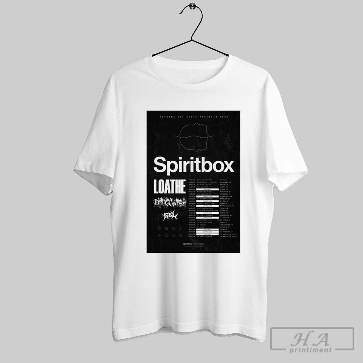 Official Poster Spiritbox Loathe Dying Wish Gel Tour Headlining 2025 Shirt
