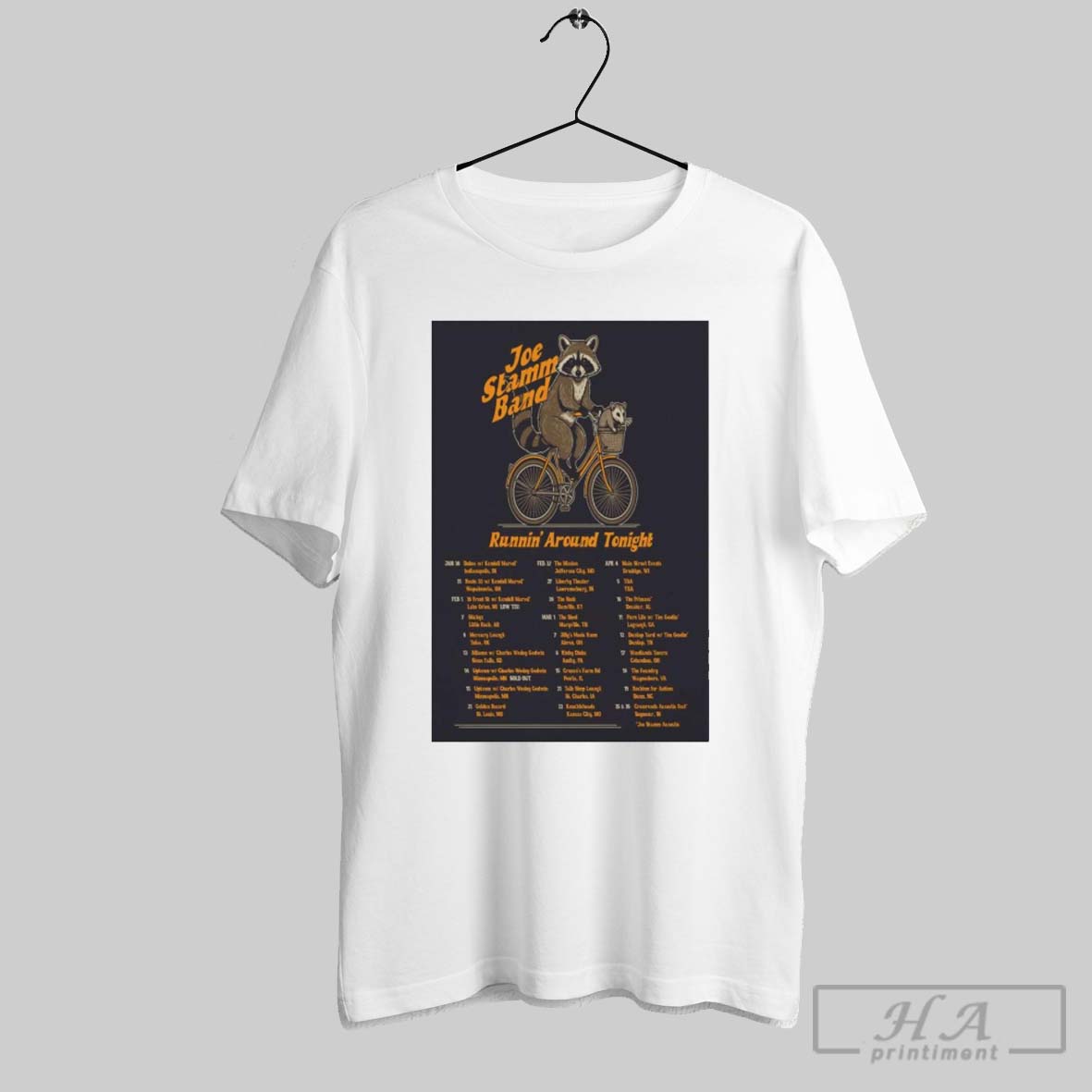 Official Poster Joe Stamm Band 2025 Runnin Around Tonight Tour Kendell Marvel Indianapolis In Shirt