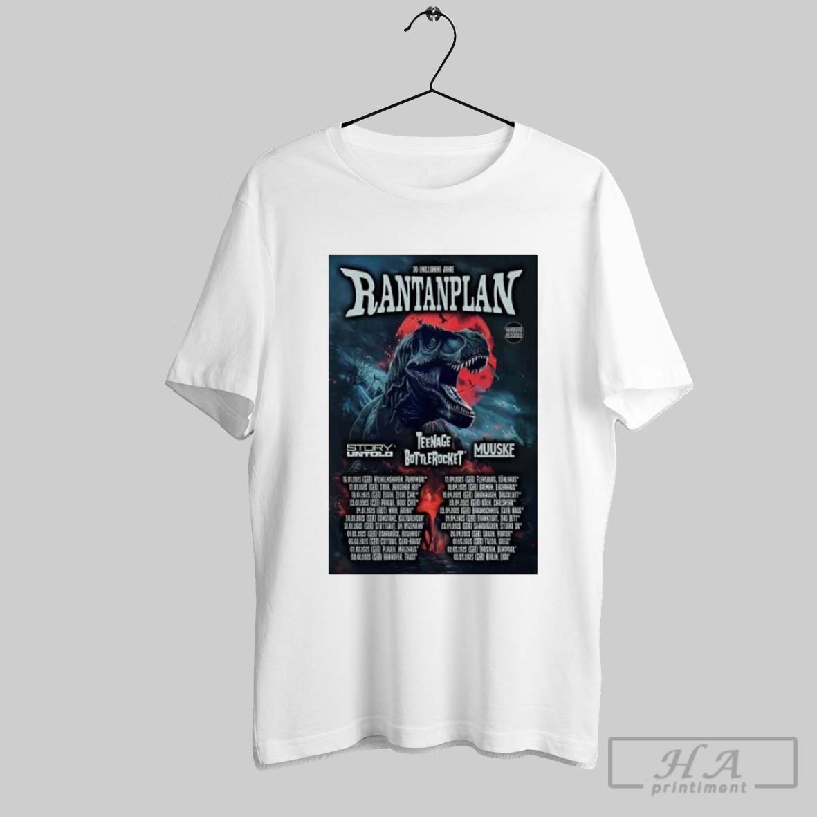 Official Poster Rantanplan European Tour 2025 Shirt