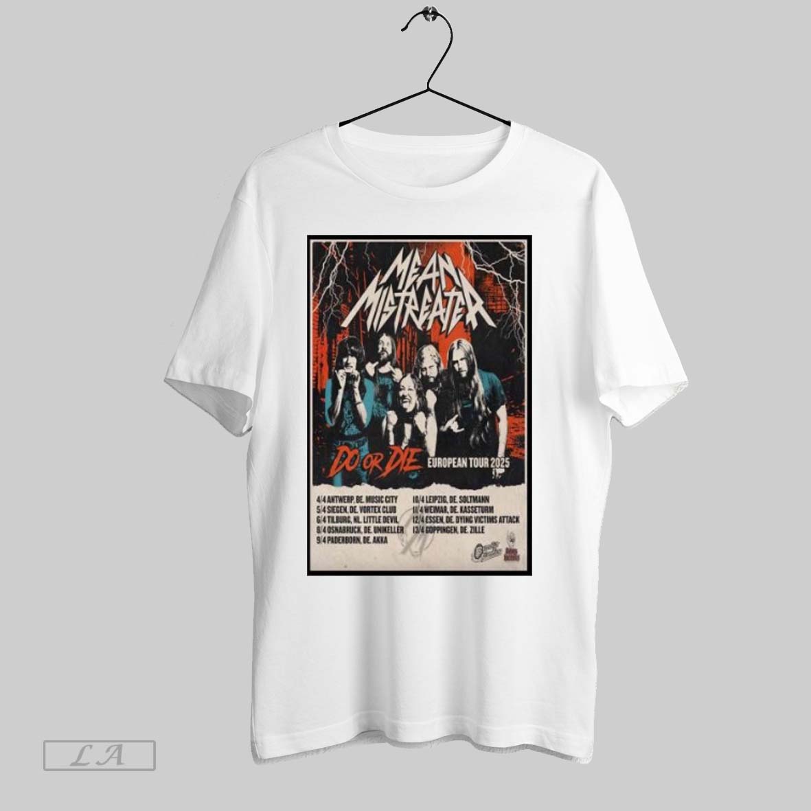 Official Mean Mistreater European Tour 2025 Shirt Poster