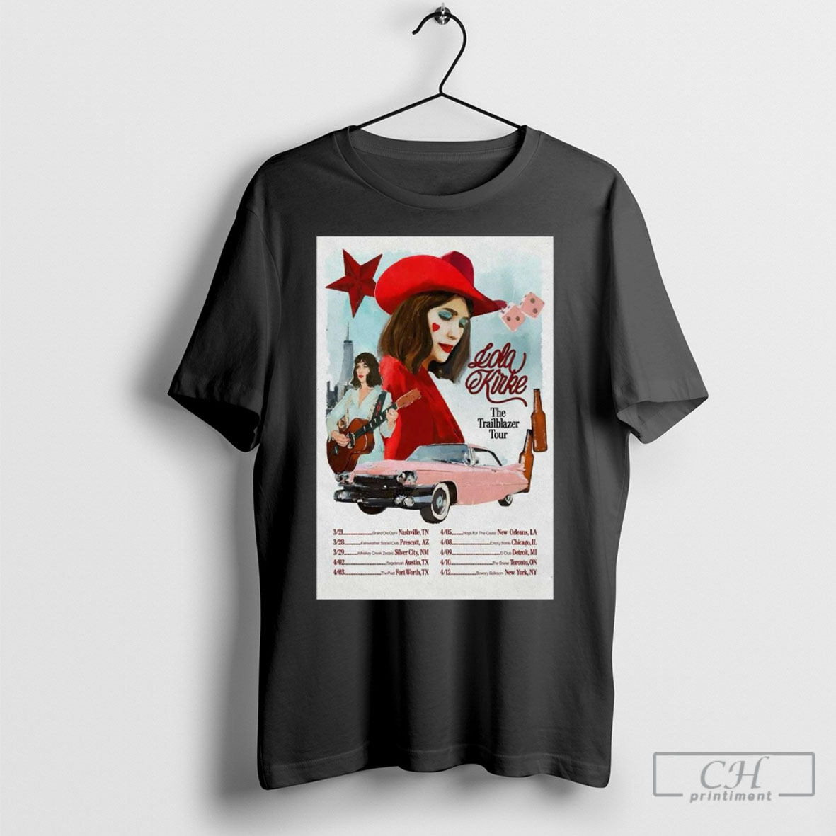 Lola Kirke The Trailblazer Tour 2025 3 21 Grand Ole Opry Nashville Tn 3 20 Fairweather Social Club Prescott Az Shirt