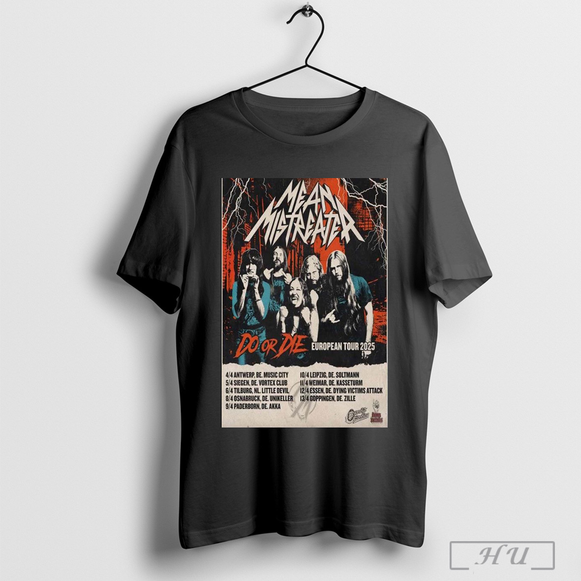 Mean Mistreater European Tour 2025 Poster Shirt