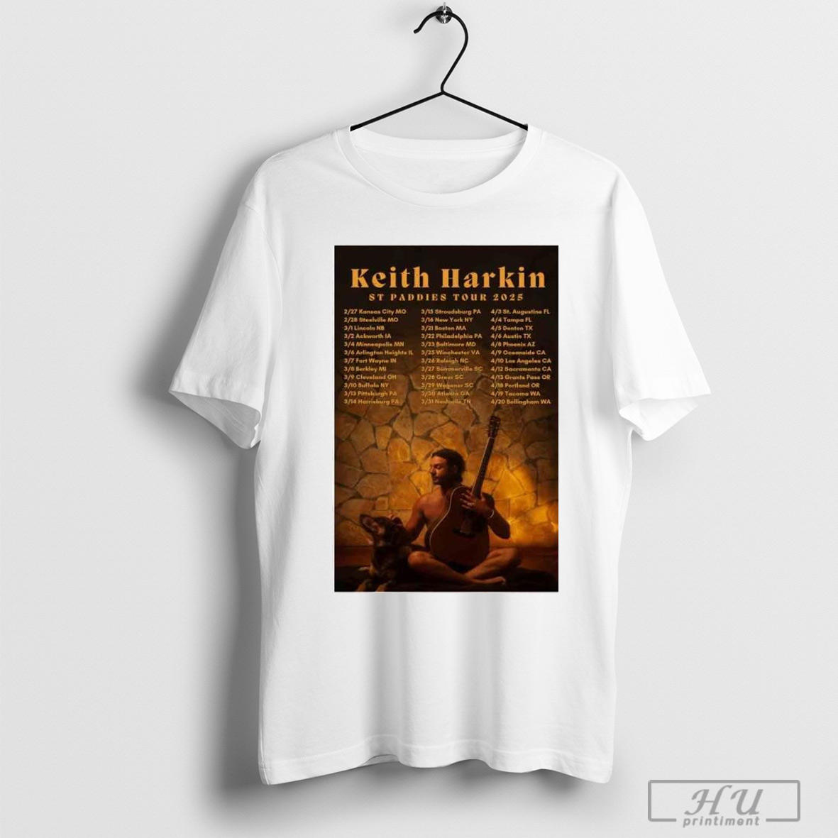 Keith Harkin St Paddies Tour 2025 Poster Shirt