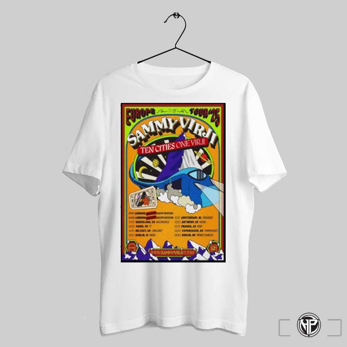Europe Tour 2025 Sammy Virji Poster Custom Prints Store Shirt Trending Sweatshirt