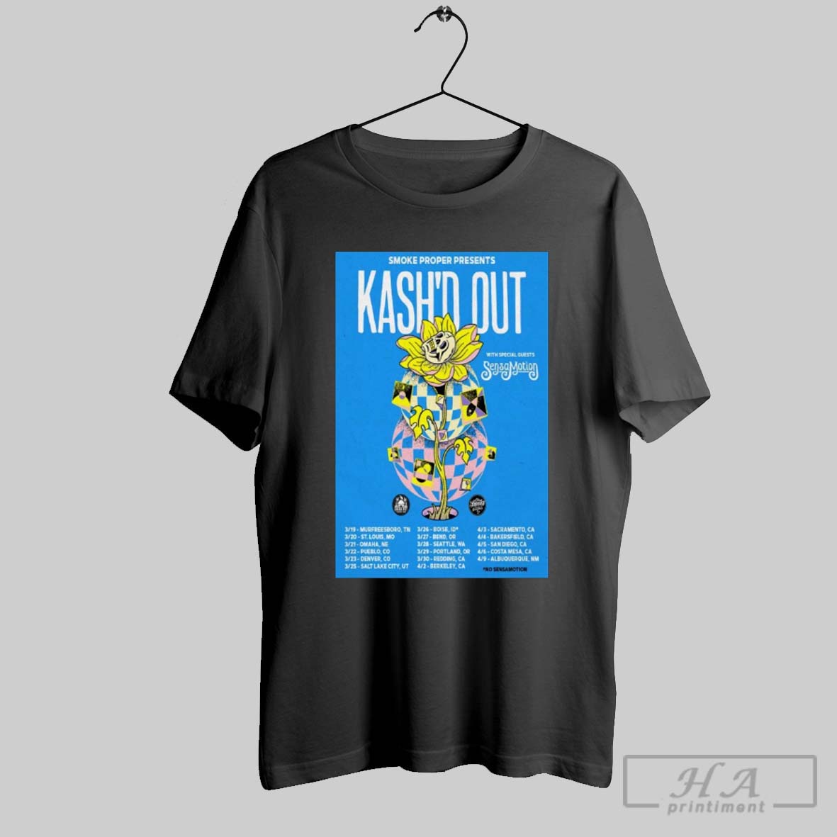Kashd Out March April Tour 2025 Poster Shirt