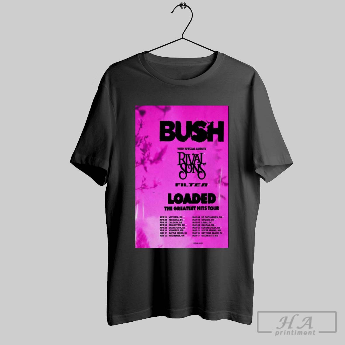 Bush Loaded The Greatest Hits Tour 2025 Poster Shirt