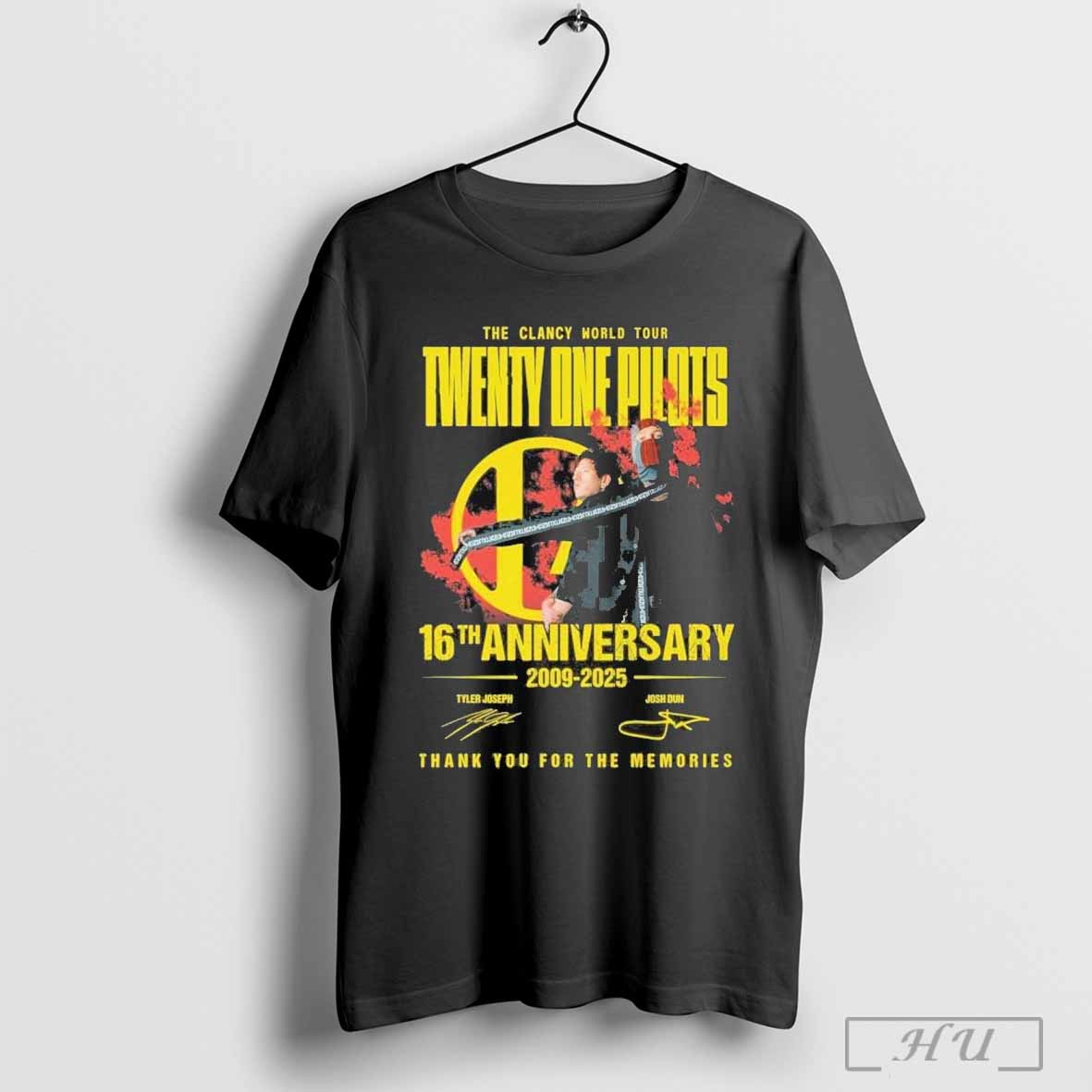 Twenty One Pilots The Clancy World Tour 16Th Anniversary 2009 2025 Signature Thank You For The Memories Shirt