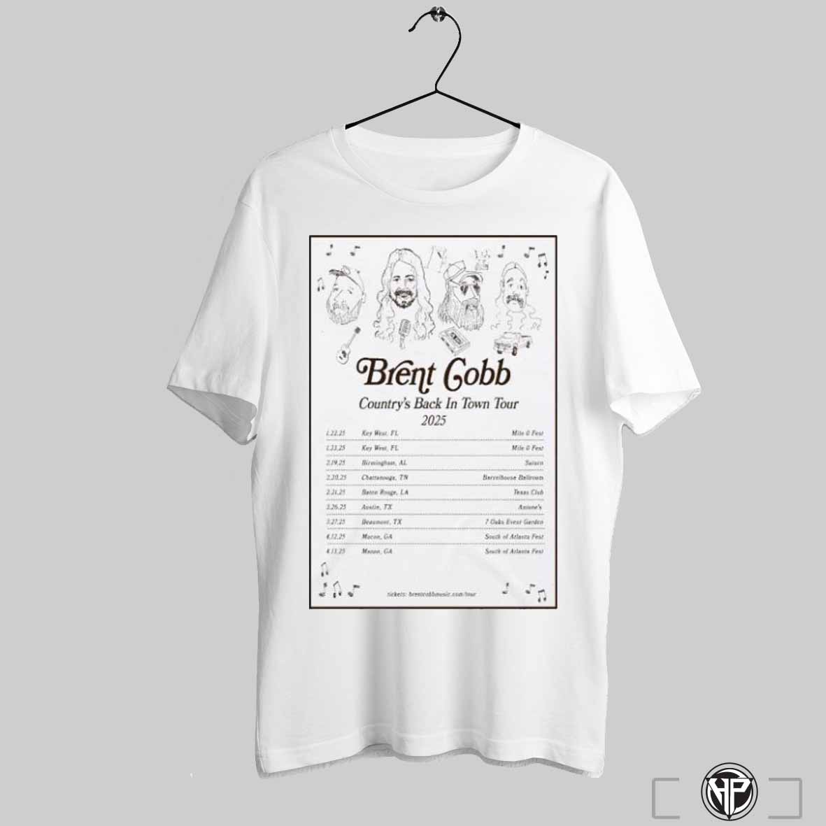 Trendy Brent Cobb Countrys Back In Town Tour 2025 Shirt Sweatshirt